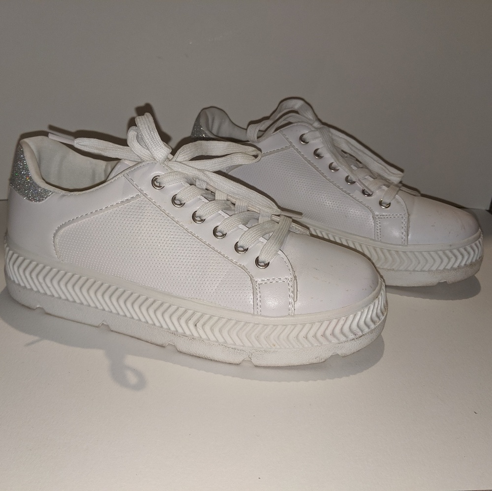 Platform Glitter Sneakers